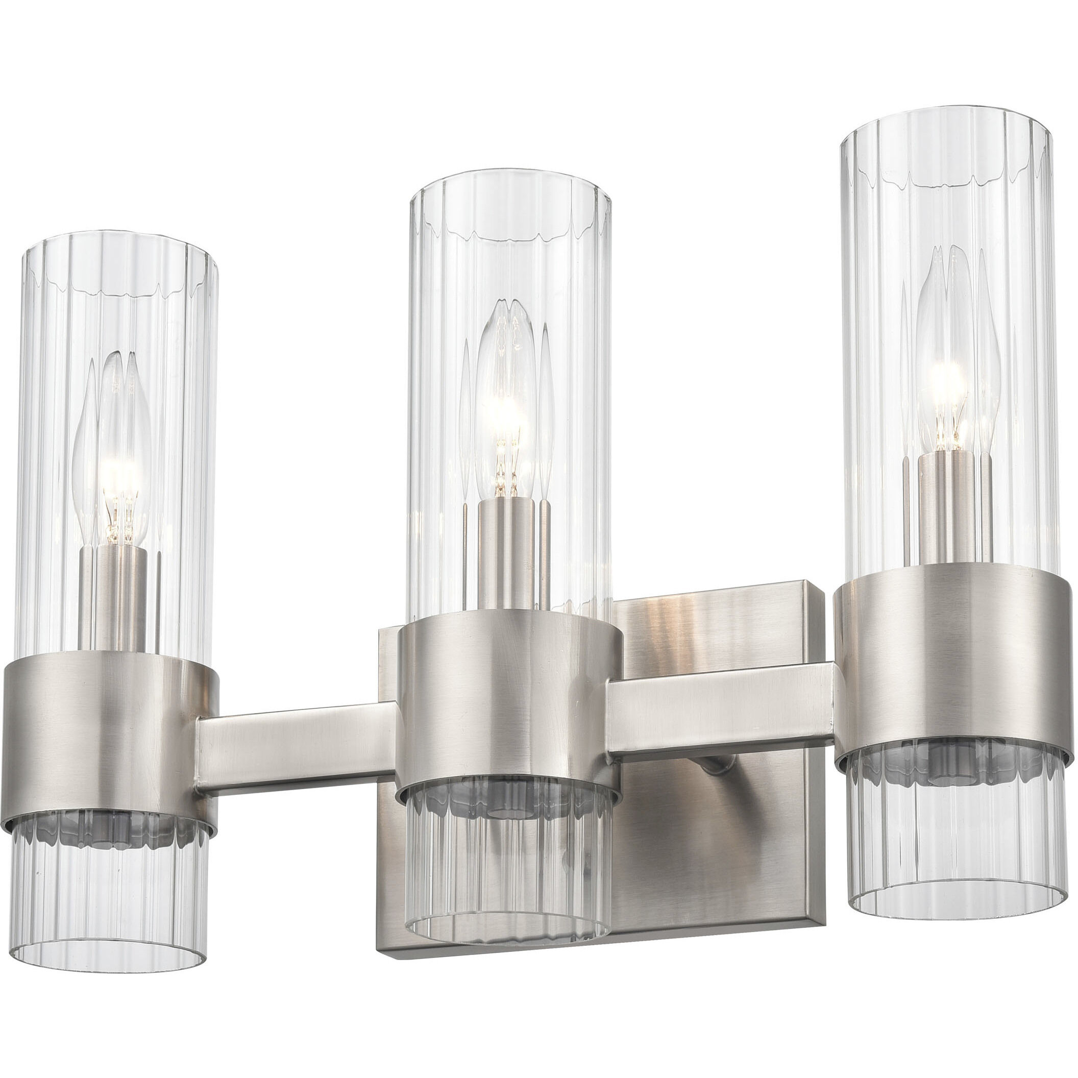 Caberton 3 Light 15.1 inch Brushed Nickel Vanity Light Wall Light